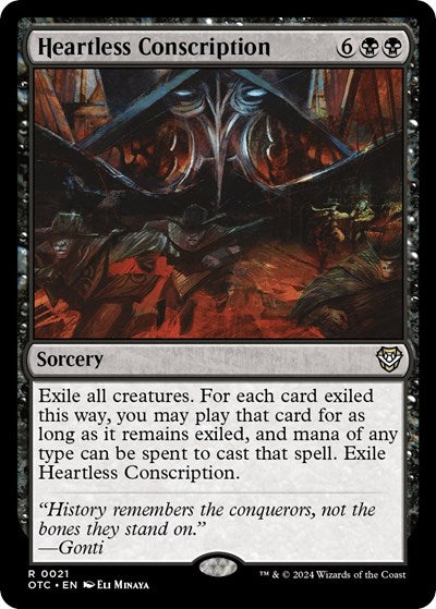 Heartless Conscription (Commander: Outlaws of Thunder Junction) Near Mint