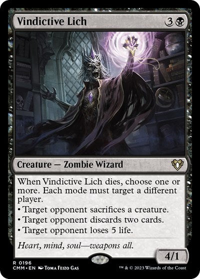 Vindictive Lich (Commander Masters) Light Play