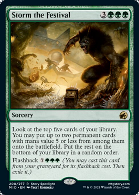 Storm the Festival (Innistrad: Midnight Hunt) Light Play Foil