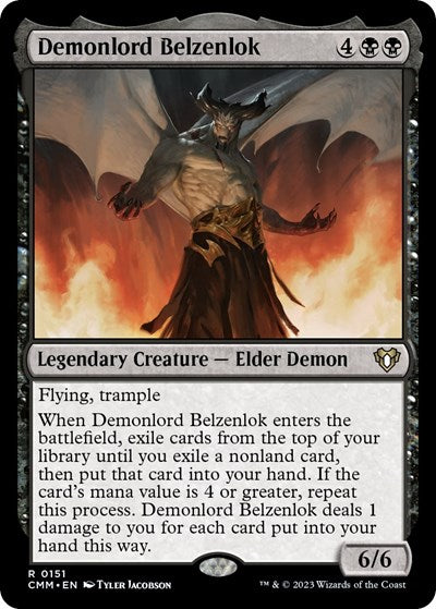 Demonlord Belzenlok (Commander Masters) Light Play