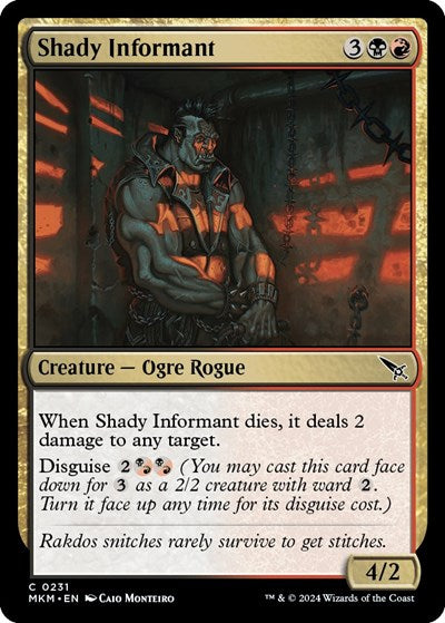 Shady Informant (Murders at Karlov Manor) Light Play Foil