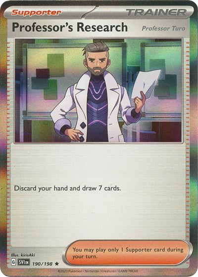 Professor's Research - 190 (Scarlet and Violet: Base Set) Near Mint Reverse Holofoil