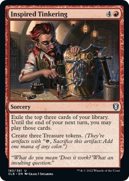Inspired Tinkering (Commander Legends: Battle for Baldur's Gate) Light Play