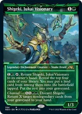 Shigeki, Jukai Visionary (Showcase) (Kamigawa: Neon Dynasty) Light Play