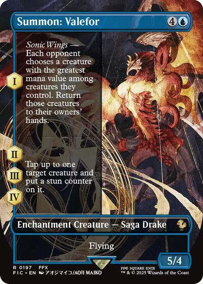Summon: Valefor (Borderless) (Commander: FINAL FANTASY) Near Mint Foil