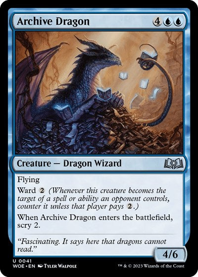Archive Dragon (Wilds of Eldraine) Near Mint Foil