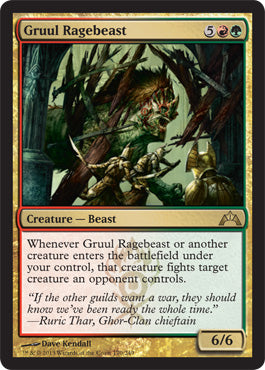 Gruul Ragebeast (Gatecrash) Light Play