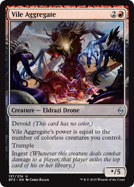Vile Aggregate (Battle for Zendikar) Light Play Foil