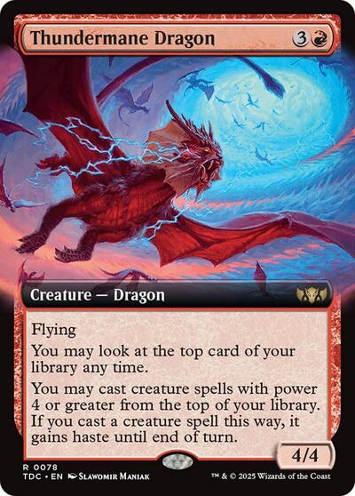 Thundermane Dragon (Extended Art) (Commander: Tarkir: Dragonstorm) Near Mint