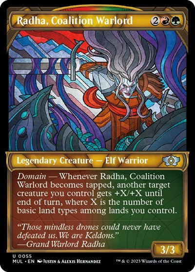 Radha, Coalition Warlord (March of the Machine: Multiverse Legends) Light Play Foil