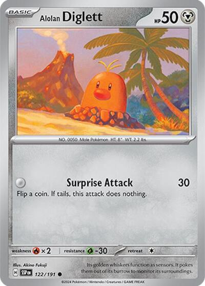 Alolan Diglett (SV08: Surging Sparks) Near Mint Reverse Holofoil