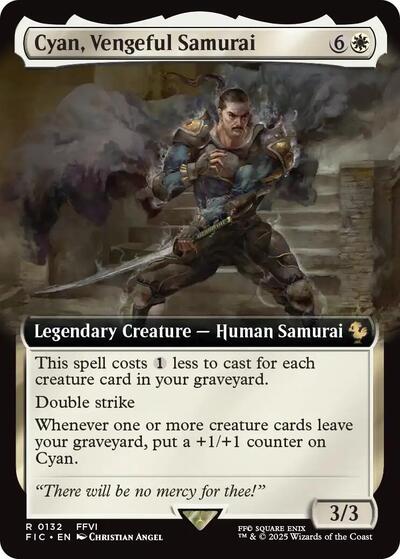 Cyan, Vengeful Samurai (Extended Art) (Commander: FINAL FANTASY) Near Mint Foil
