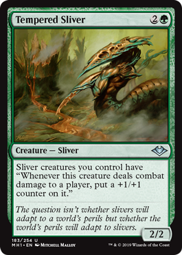 Tempered Sliver (Modern Horizons) Light Play