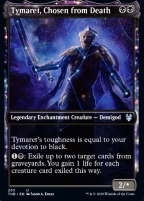 Tymaret, Chosen from Death (Showcase) (Theros Beyond Death) Light Play Foil
