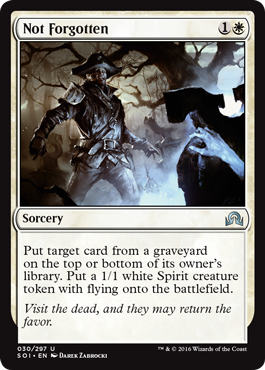Not Forgotten (Shadows Over Innistrad) Light Play Foil
