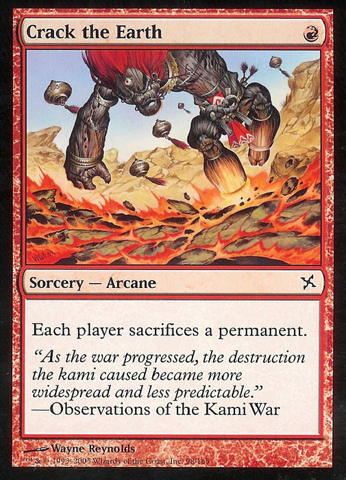 Crack the Earth (Betrayers of Kamigawa) Light Play