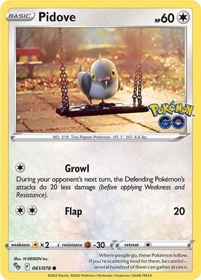 Pidove (Pokemon GO) Near Mint