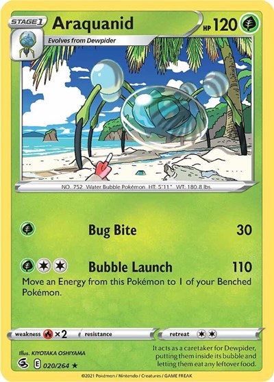 Araquanid (SWSH08: Fusion Strike) Near Mint Reverse Holofoil