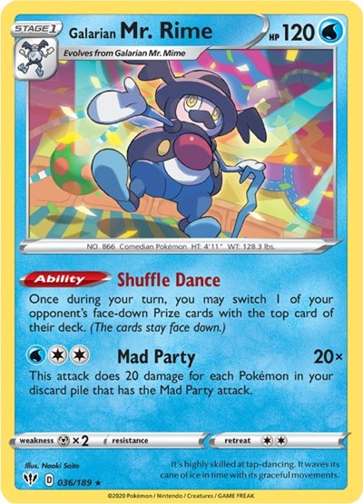 Galarian Mr. Rime (SWSH03: Darkness Ablaze) Near Mint Reverse Holofoil