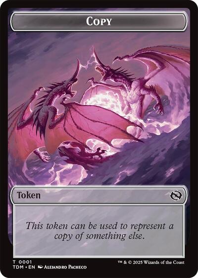 Copy / Dragon (0014) Double-Sided Token (Commander: Tarkir: Dragonstorm) Near Mint