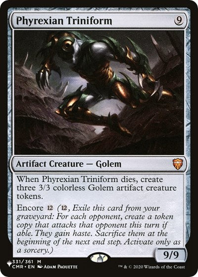 Phyrexian Triniform (The List) Light Play