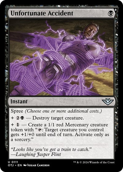 Unfortunate Accident (Outlaws of Thunder Junction) Light Play Foil
