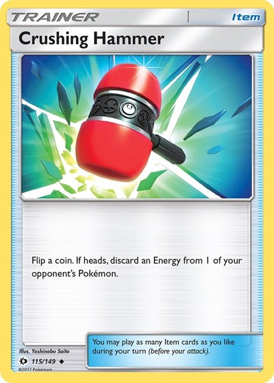 Crushing Hammer (SM Base Set) Near Mint Reverse Holofoil