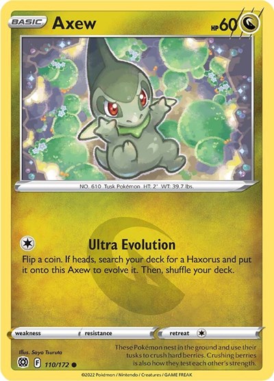 Axew (SWSH09: Brilliant Stars) Near Mint Reverse Holofoil