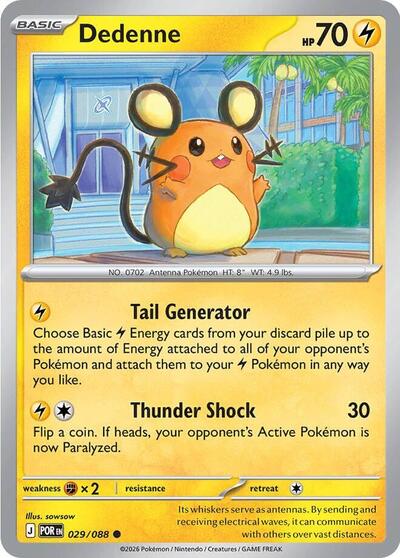 Dedenne - 029 (ME03: Perfect Order) Near Mint Reverse Holofoil