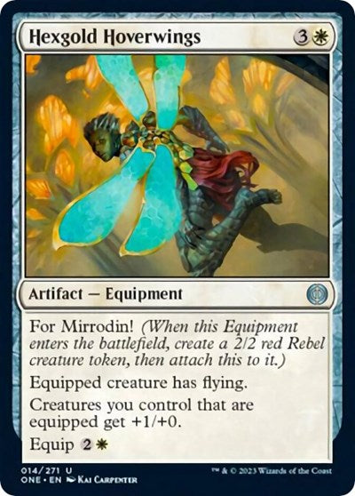 Hexgold Hoverwings (Phyrexia: All Will Be One) Near Mint Foil