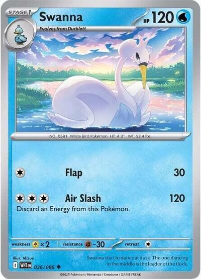 Swanna (SV: White Flare) Near Mint