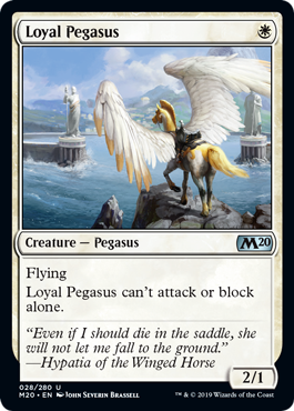 Loyal Pegasus (Magic 2020 Core Set) Light Play Foil