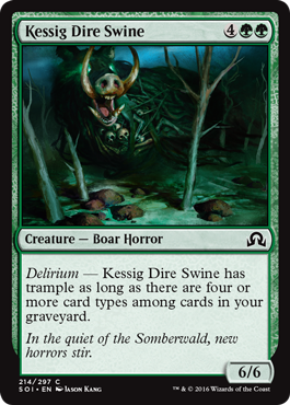 Kessig Dire Swine (Shadows Over Innistrad) Light Play Foil