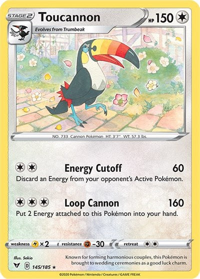 Toucannon (SWSH04: Vivid Voltage) Near Mint Reverse Holofoil