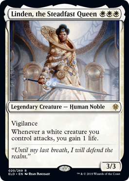 Linden, the Steadfast Queen (Throne of Eldraine) Light Play