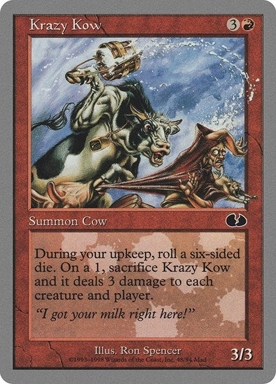 Krazy Kow (Unglued) Light Play