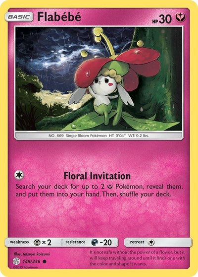 Flabebe - 149 (SM - Cosmic Eclipse) Near Mint Reverse Holofoil
