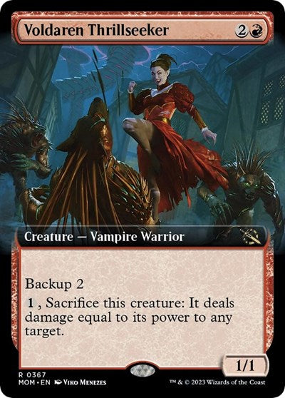 Voldaren Thrillseeker (Extended Art) (March of the Machine) Light Play Foil