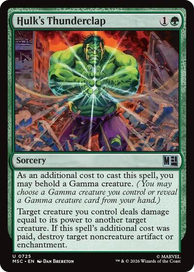 Hulk's Thunderclap (Commander: Marvel Super Heroes) Near Mint