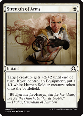 Strength of Arms (Shadows Over Innistrad) Light Play Foil
