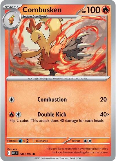 Combusken (SV10: Destined Rivals) Near Mint Reverse Holofoil