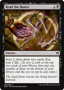 Read the Bones (Duel Decks: Zendikar vs Eldrazi) Light Play