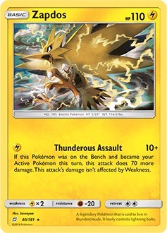 Zapdos - 40 (Deck Exclusives) Near Mint