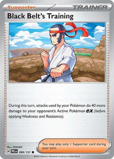 Black Belt's Training - 099 (SV: Prismatic Evolutions) Near Mint Reverse Holofoil