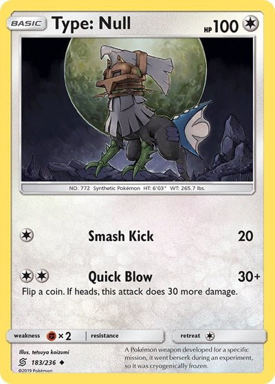 Type: Null (SM - Unified Minds) Near Mint Reverse Holofoil