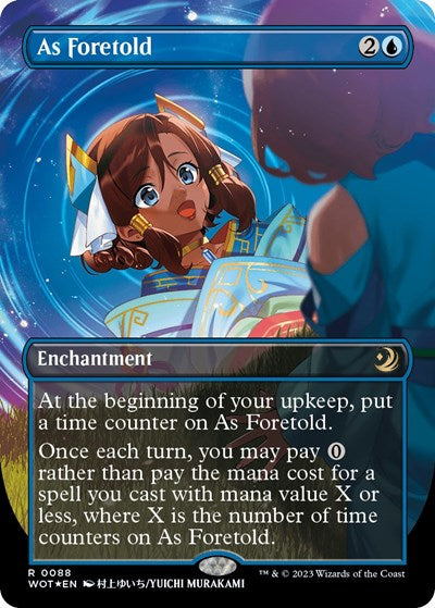 As Foretold (Anime Borderless) (Confetti Foil) (Wilds of Eldraine: Enchanting Tales) Near Mint Foil