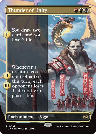 Thunder of Unity (Borderless) (Tarkir: Dragonstorm) Near Mint Foil