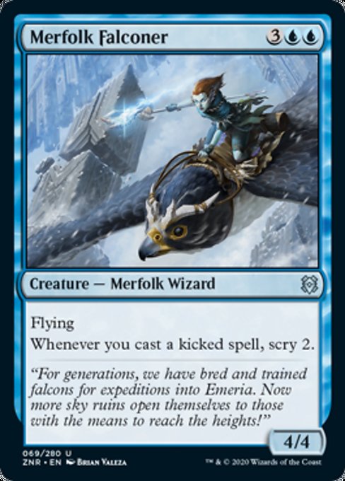 Merfolk Falconer (Zendikar Rising) Light Play Foil