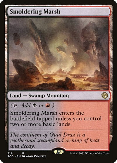 Smoldering Marsh (Commander 2022 Starter Decks) Light Play