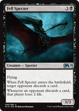 Fell Specter (Magic 2019 Core Set) Light Play